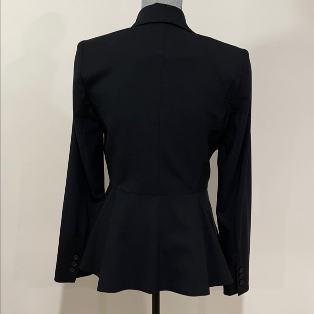 Alice and Olivia Employed Black peplum blazer wool - Picture 3 of 8